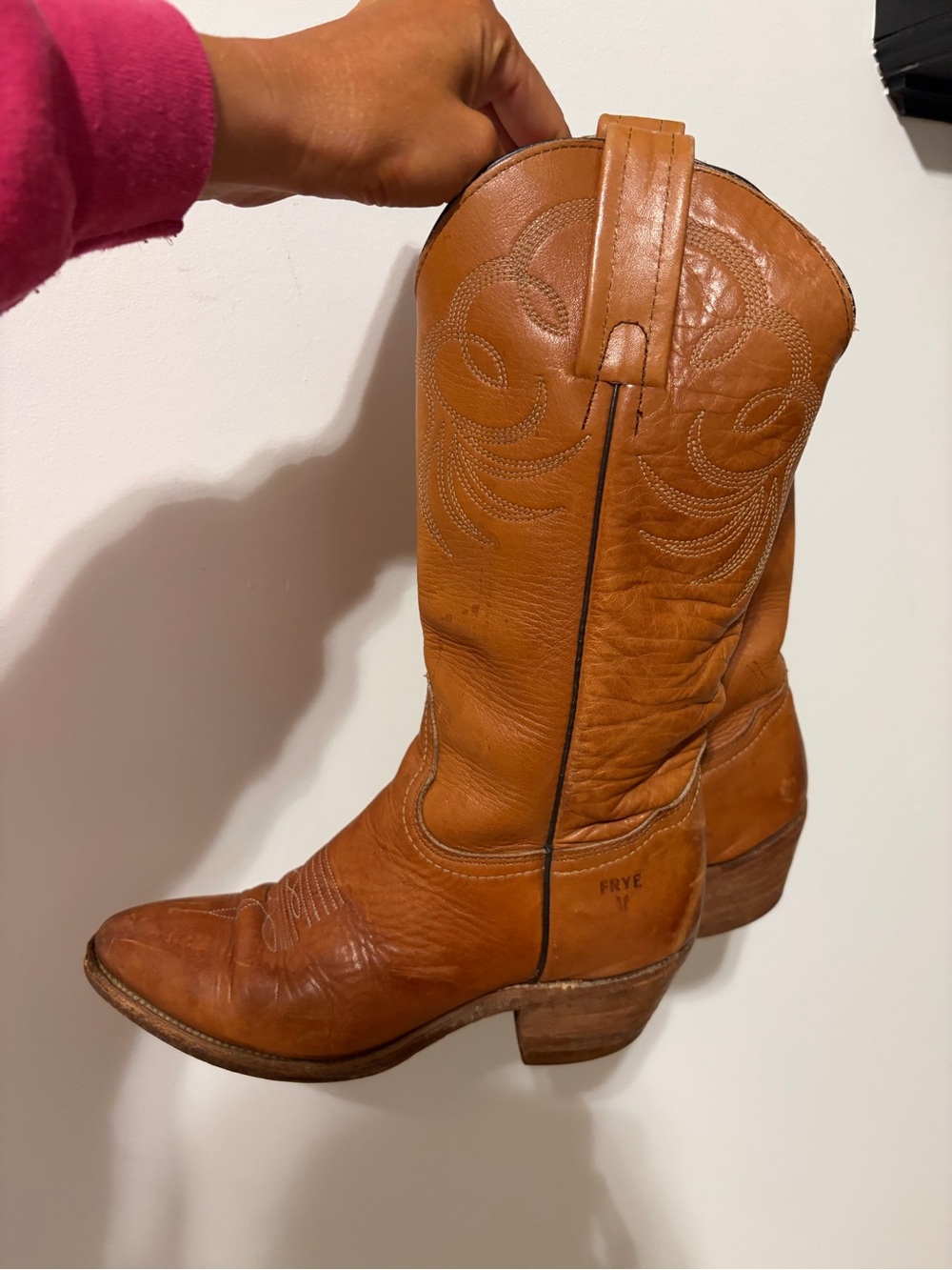 Frye Brown Leather Western Cowboy Boots